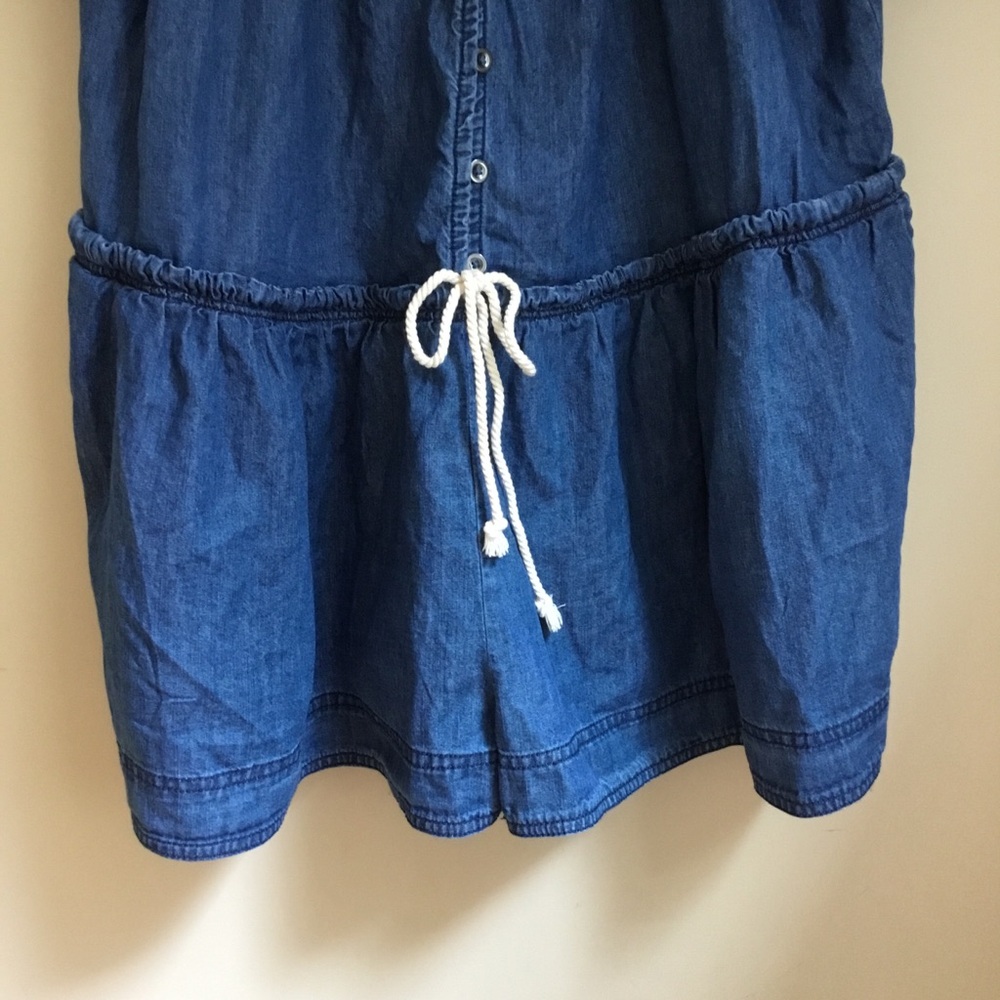 Free People Dark Wash County Line Romper - Picture 3 of 12